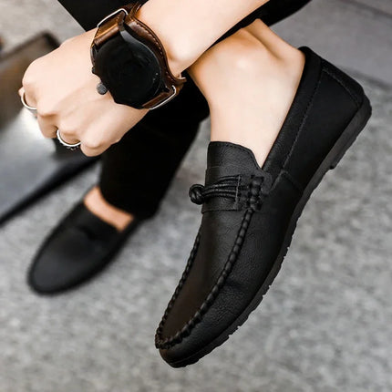 Mocassini da Uomo Slip-on Classici in Pelle, Scarpe Casual da Uomo, Calzature Piatte