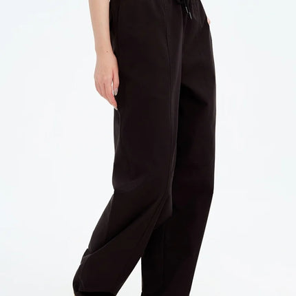 Metersbonwe Women's Cargo Jogger Pants Loose Fit Drawstring Elastic Waist Streetwear Casual Trousers Trendy Tapered Sweatpants