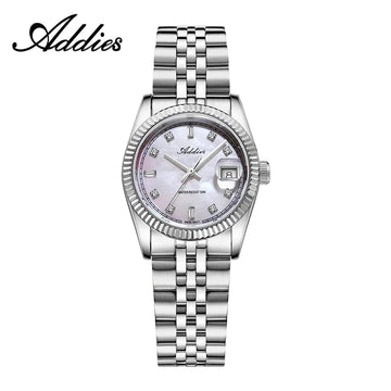 ADDIES New Luxury Women's Watches 28mm Sapphire Glass 50m Waterproof 316L Stainless Steel Business Quartz Wristwatch For Woman