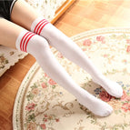Red Stripe White / One Size