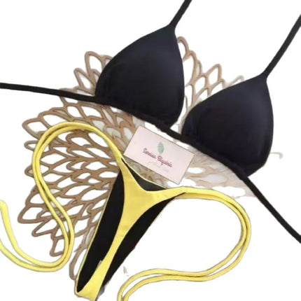 Women's Sexy Micro Bikini 2026, Push-Up Swimsuit, Printed Bikini Set, Thong, Female Beachwear