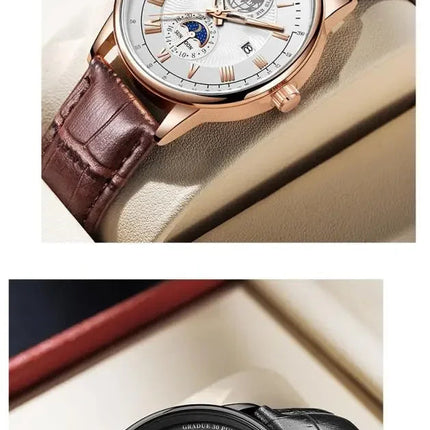 2024 Orologio da uomo alla moda Orologio da polso da uomo sportivo di lusso alla moda Orologio da uomo al quarzo con data in pelle luminosa impermeabile Orologio da uomo platinumshop