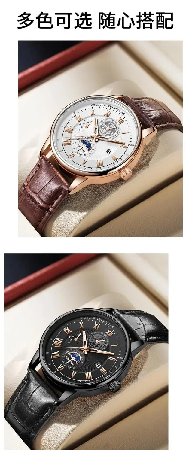 2024 Orologio da uomo alla moda Orologio da polso da uomo sportivo di lusso alla moda Orologio da uomo al quarzo con data in pelle luminosa impermeabile Orologio da uomo platinumshop