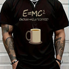 Men'S Black Casual Summer T-Shirt with German 