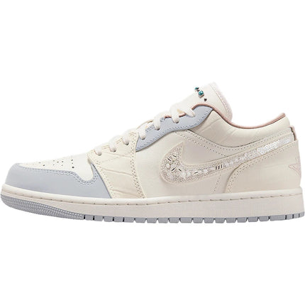 Scarpe sportive durevoli Nike Air Jordan 1 Low originali da donna IH7323-100 platinumshop