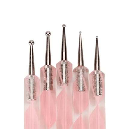 10Pcs Nail Liner Brush Set UV Gel Nail Brushes Kits Silicone Point Flower Nail Pen French Stripe Line Painting Drawing Tools