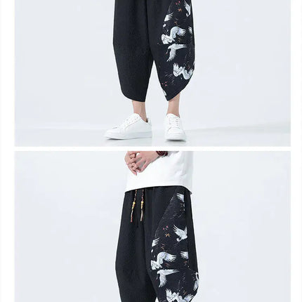 Pantaloncini estivi da uomo stile giapponese retrò comodi pantaloni da spiaggia traspiranti da uomo cintura elastica pantaloni casual Harun larghi e sottili