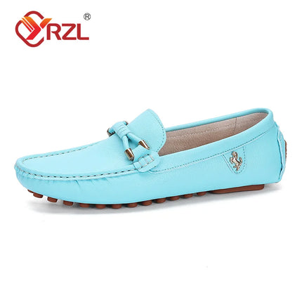 YRZL Mocassini da uomo Scarpe in pelle fatte a mano Scarpe da guida casual Scarpe slip-on Mocassini comodi di lusso Scarpe da uomo Taglie forti 37-48