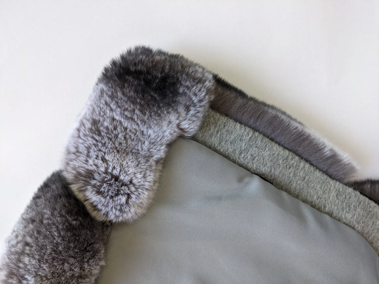 Women's Real Natural Rex Rabbit Fur long vest Chinchilla Color Waistcoat Furry Winter Warm Fluffy Vest Korean Length 90cm 240519