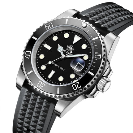 ADDIESDIVE MY-H3-2 Men's Dive Quartz Watch 41mm Fashion Stainless Steel Wristwatch 200M Calendar Display Luminous Watches ForMen