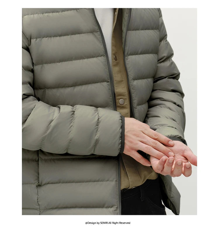 Semir Men Down Jacket Lightweight Build 90 Percent Down Fill Stand Collar 2026 Winter Warm Insulation Cold Weather