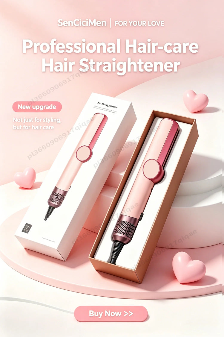 Local Ship SenCiciMen 2 IN 1 High Quality Hair Straightener Negative Ion Hair-care Wet/Dry Straightening Hot Styling Tools Intelligent Temperature Control No heat Damage Hair dryer Lock in Moisture & Shine Hair Straighteners
