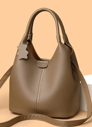 Nuove borse da donna in PU morbido casual alla moda Borse a tracolla femminili di grande capacità in tinta unita Borse tote retrò per lo shopping