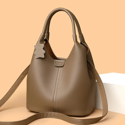 Nuove borse da donna in PU morbido casual alla moda Borse a tracolla femminili di grande capacità in tinta unita Borse tote retrò per lo shopping
