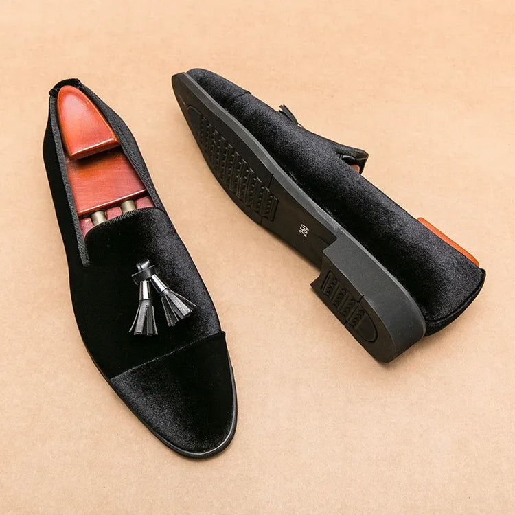 Mocassini verdi in pelle scamosciata di marca di lusso da uomo slip-on nappa scarpe da sposa in morbida pelle appartamenti scarpe da uomo scarpe casual scarpe in pelle nabuk