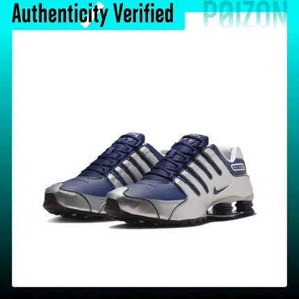 Nike Shox NZ Series Running Shoes Men's Silver Blue 378341-402