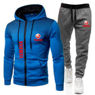 The popular Yamaha logo two-piece men's sportswear for 2025, running clothes, sportswear, hooded sweatshirt, zipper sweatshirt, PlatiNum