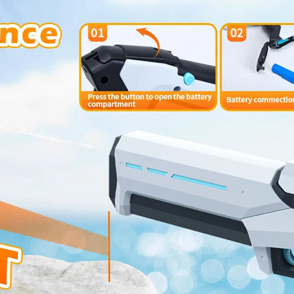 Pistole ad Acqua Elettriche per Adulti, Potenti Spruzzi Automatici, Pistole ad Acqua con Serbatoio, Giocattolo Estivo per Bambini e Ragazzi