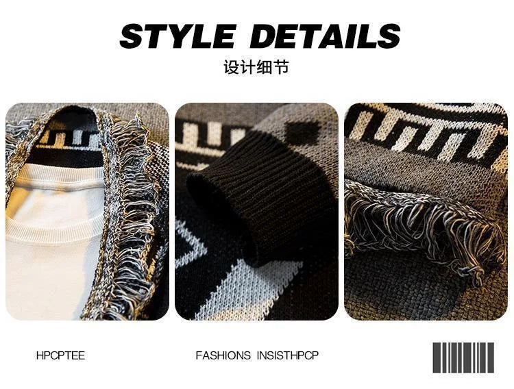 Autumn/winter New Fashion Thicken Warm Knitted Sweater Men's Casual Loose Sports Retro Plus Size High Quality Cardigan Sweater