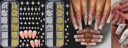 12Grid 3D Halloween Punk Retro Alloy Cross Nail Charms Y2k Gothic Metal Gun Black Silver Skull,Cross Nail Art DIY Cool Nail Part