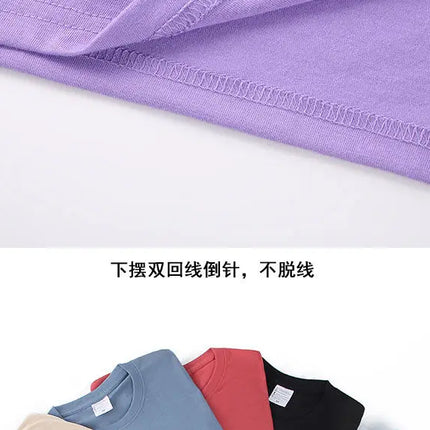 100% Cotton T-shirt Men Women Solid Color O-Neck Short Sleeve Top Summer Korean Loose Half Sleeve T-shirt Unisex M-4XL