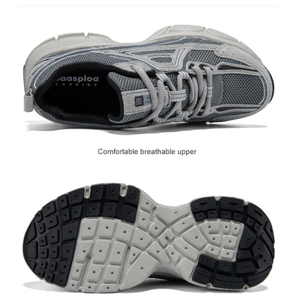 Baasploa Scarpe da corsa retrò da donna Scarpe da jogging sportive con lacci in rete da esterno Scarpe casual leggere e traspiranti antiscivolo da donna