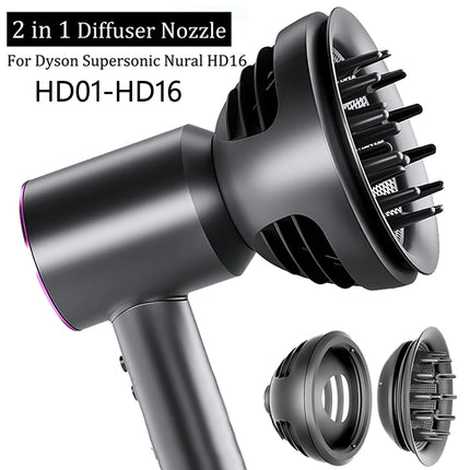 Upgraded Adapter Hair Dryer Automatic Curling Nozzle For Dyson Supersonic HD16 Nural Hair Dryer Accessories Cylinder Comb Nozzle