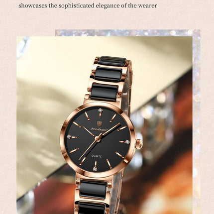 Orologio di lusso POEDAGAR Top Diamond per donna, orologio al quarzo da donna di alta qualità, impermeabile, in acciaio inossidabile, con scatola. platinumshop