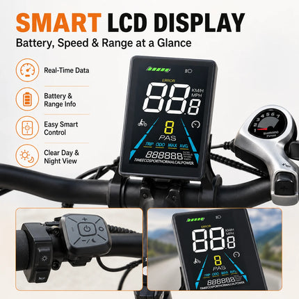 Bicicletta elettrica pieghevole PULUMA FM2.0 con motore da 500W, batteria rimovibile 48V15AH, pneumatici all-terrain da 20*4 pollici, e-bike da montagna per adulti, velocità 25-40km/h, freni a disco idraulici a 7 velocità,