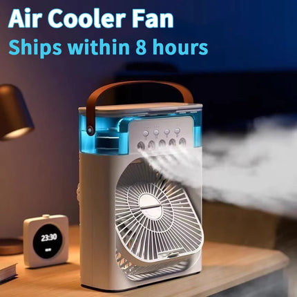 Nuovo 3 in 1 ventilatore condizionatore d'aria domestico mini dispositivo di raffreddamento dell'aria LED luce notturna umidificatore portatile ventola di regolazione dell'aria ufficio casa ventilatore