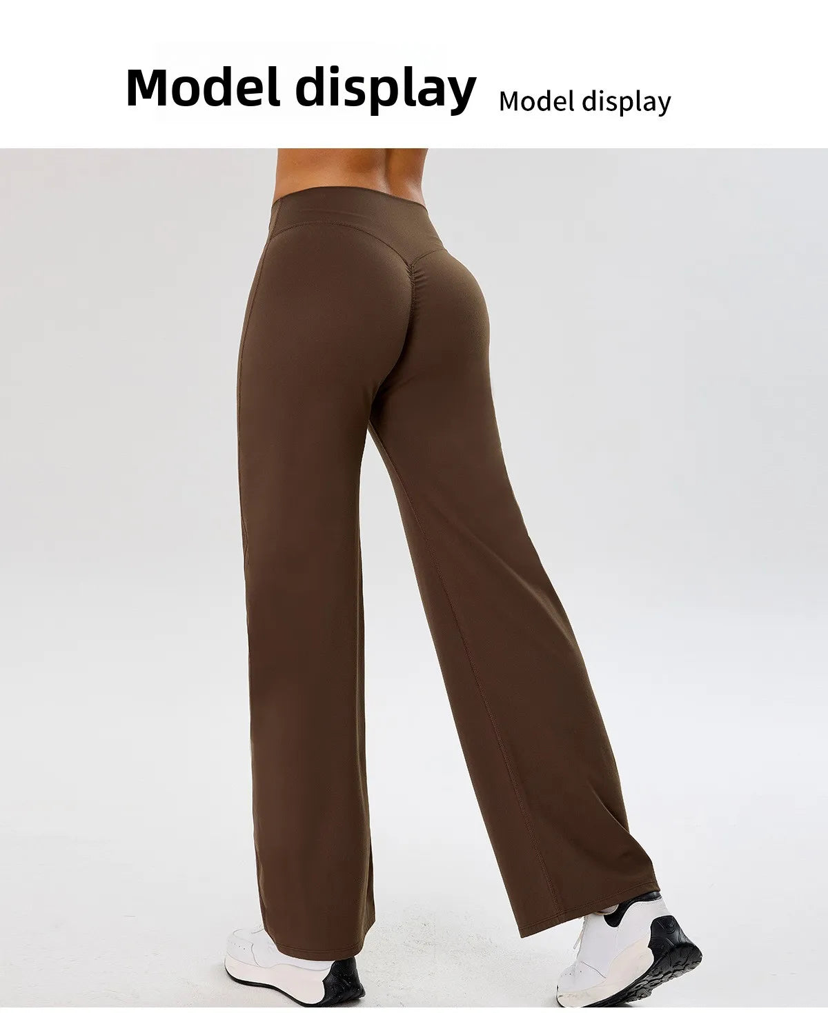 Women High Waist Wide Leg Pants Leggings Tights Fitness Bell-bottoms Yoga Elastic Leggings Push Up Gym Workout Flared Pants