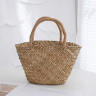 Borsa in Rattan di vimini fatta a mano Mini borse a cesto bohémien per borse da donna borsa da spiaggia in paglia da viaggio borse tessute di design borsa a secchiello