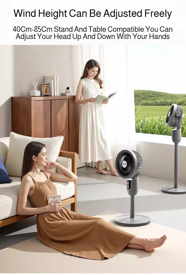 Ventilatore intelligente regolabile con 3 impostazioni di velocità Circolatore d'aria a basso rumore e ventilatore a torre Vento silenzioso e potente Ideale per il raffreddamento domestico