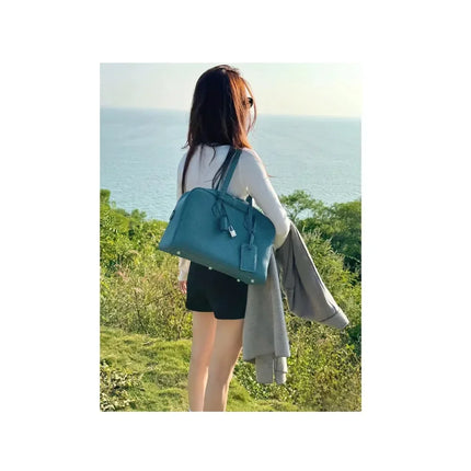 Borsa da donna in pelle di vacchetta di alta qualità, semplice borsa a tracolla di grande capacità, borsa a spalla.