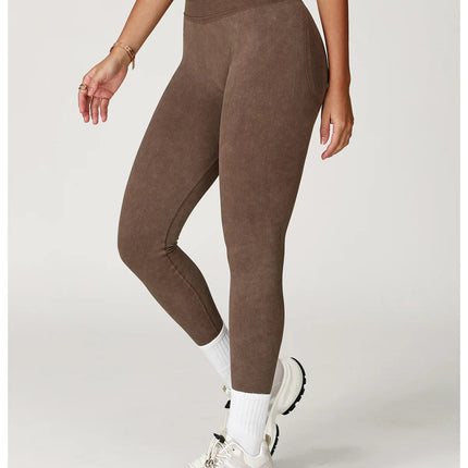 Yoga Pants Impact Leggings Women Seamless Sports Yoga Pant High Waist Ribbed Gym Clothes Fitness Workout Wear Scrunch Bum Tights PlatiNum