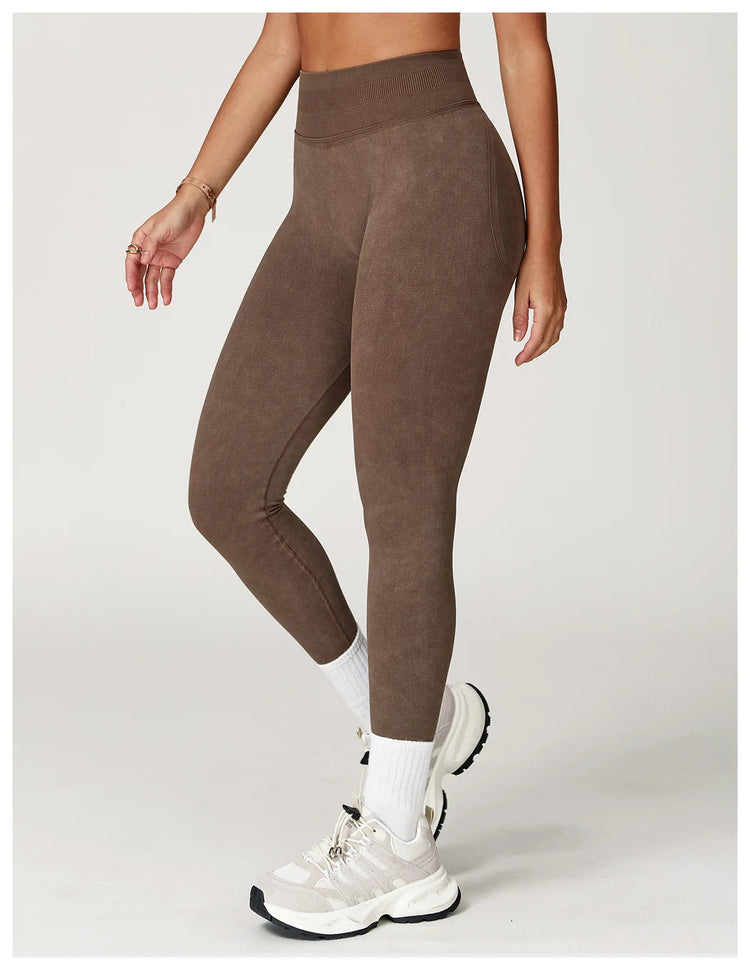 Yoga Pants Impact Leggings Women Seamless Sports Yoga Pant High Waist Ribbed Gym Clothes Fitness Workout Wear Scrunch Bum Tights PlatiNum
