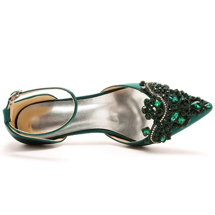 Sandali con tacco alto a punta décolleté da donna scarpe con scollo a barchetta firmate scarpe da sposa da donna scarpe da sera con tacco blu navy