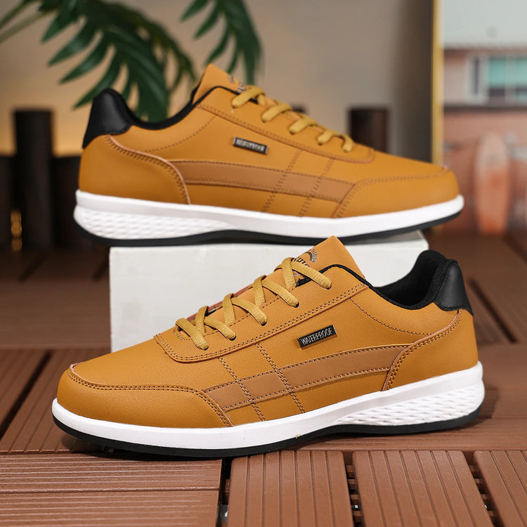 Pu Leather Men Shoes Sneakers Trend Casual Breathable Leisure Male Sneakers Non-Slip Footwear Vulcanized Shoes Tenis Masculino