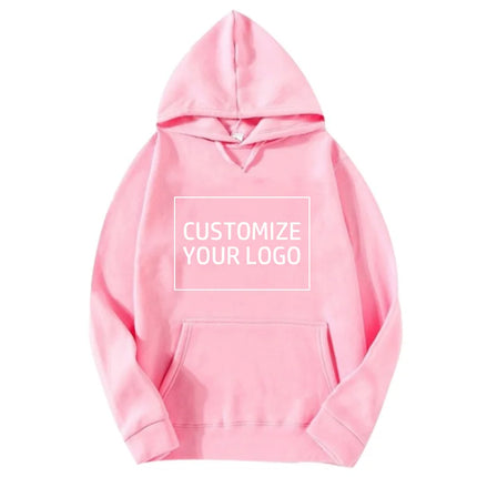 Diy Your Own Design Print Pattern Customize Autumn Long Sleeve Hoodies Solid Color Women Fashion 10 Colors Tops