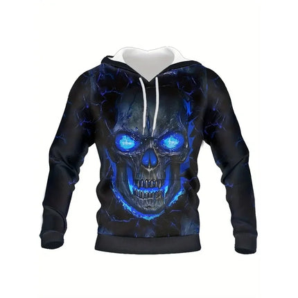 Autumn Skull and Rose 3D Print Hoodies Men Women Fashion Casual Sweatshirts Oversized Hoodie Pullovers Tracksuit Clothing