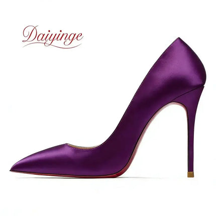 Tacchi Alti da Donna 2026 Nuova Tendenza Scarpe con Tacco a Spillo a Punta in Seta 12cm Sexy per Feste Matrimoni Scarpe di Lusso di Alta Qualità Firmate platinumshop