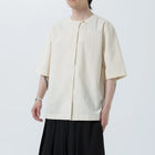 Camicie in Lino Stile Cinese per Uomo, Top Retrò Comodo Stile Tang, Camicie a Maniche Corte Tinta Unita per Kung Fu e Tai Chi
