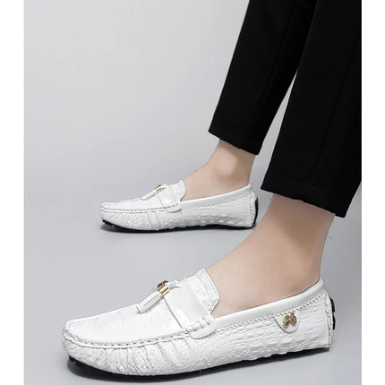 Scarpe da Uomo Casual in Pelle, Mocassini di Design, Slip-on, Scarpe da Guida e da Barca di Alta Qualità, Chaussure Homme, Taglie Grandi 35-48