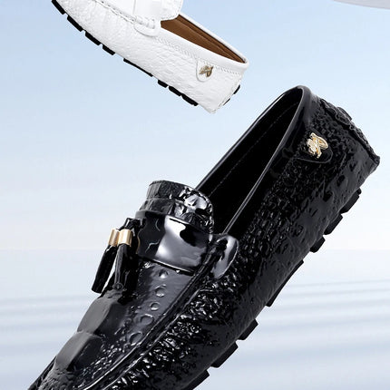 Scarpe da Uomo Casual in Pelle, Mocassini di Design, Slip-on, Scarpe da Guida e da Barca di Alta Qualità, Chaussure Homme, Taglie Grandi 35-48