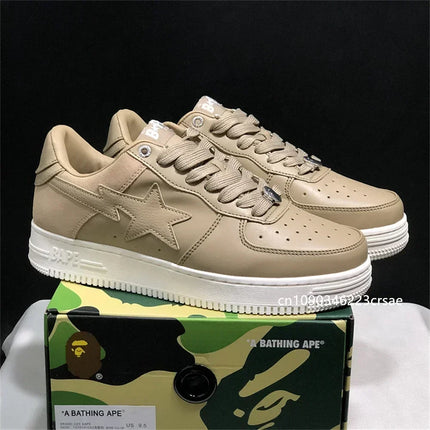 A BATHING APE Men All Black Shark BAPESTA Casual Plarfom Shoes Unisex Women Slip-Resistant Outdoor Soft Walking Sneakers