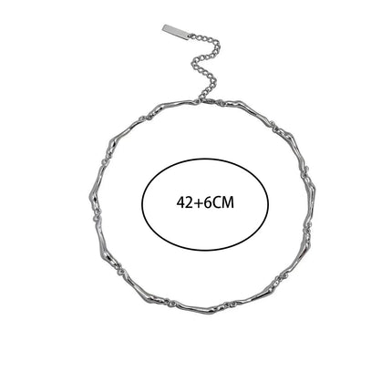 New Irregular Wave Shape Chain Men Necklace Advanced Sense Stainless Steel Figaro Cuban Chain Necklace For Men Women Jewelry
﻿ PlatiNum