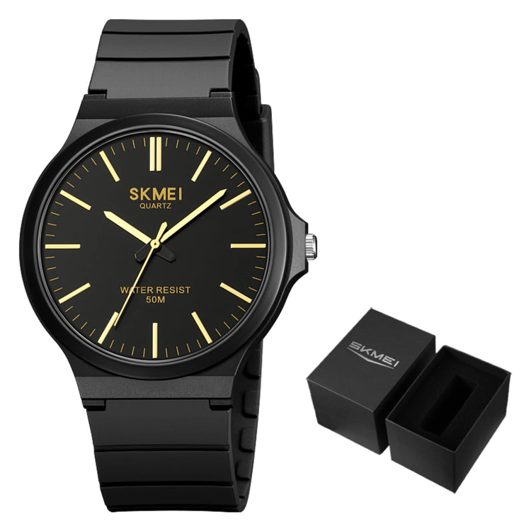 SKMEI Top Brand Casual Quartz Wristwatches Mens New Simple TPU Strap 3Bar Waterproof Watches For Male Time Clock Reloj Hombre