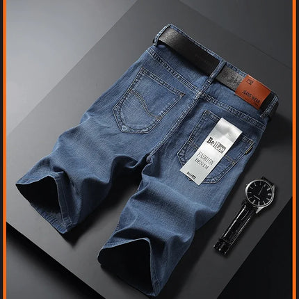 Jorts in denim slim da uomo stile classico da uomo Estate New Business Fashion Thin Stretch Short Casual jorts da uomo