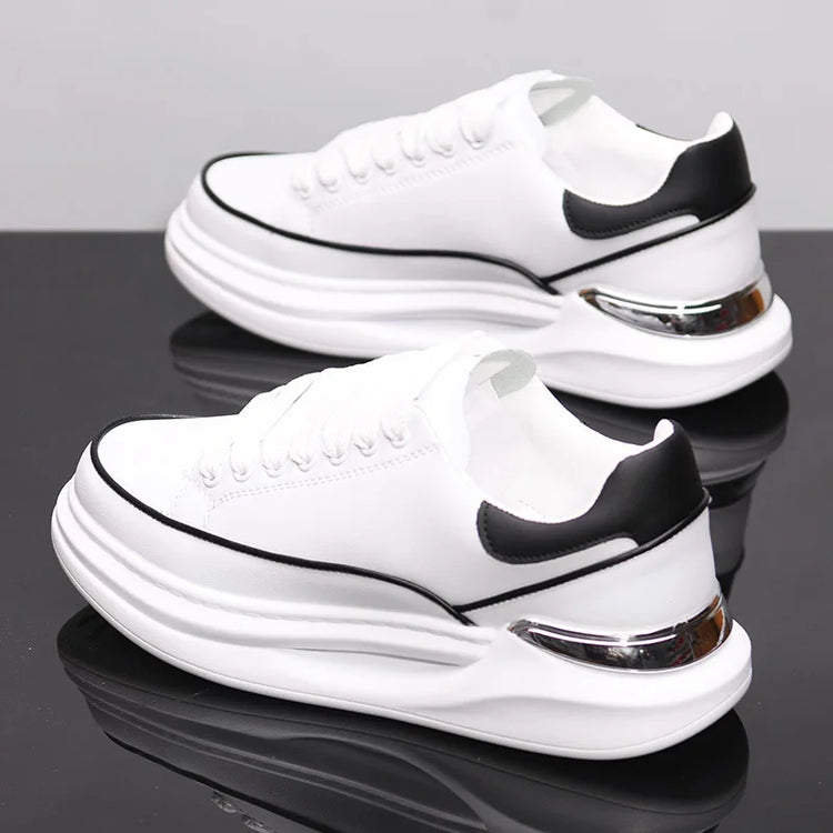 New Couple's Small White Shoes Men's Sneakers Women Sports Shoes Increased Height Inside Casual Sports Shoes