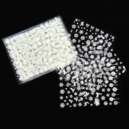 80-90pcs/jar Hollow Out Gold Nail Glitter Sequin Snow Flakes 8/10mm Mixed Metal Snowflakes 2023 DIY Snow Flake Manicure Decor 2028